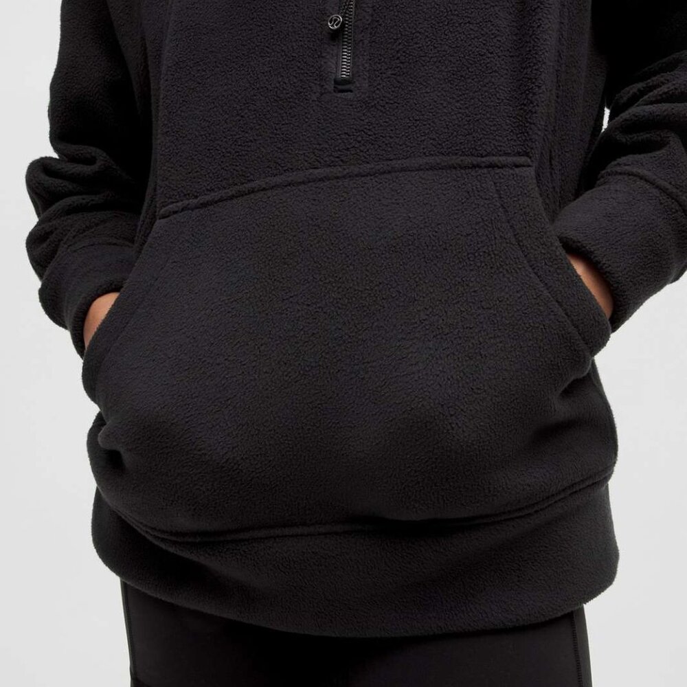 Lululemon Scuba Tumbled Fleece Funnel-Neck Half Zip – Black (XS/S)